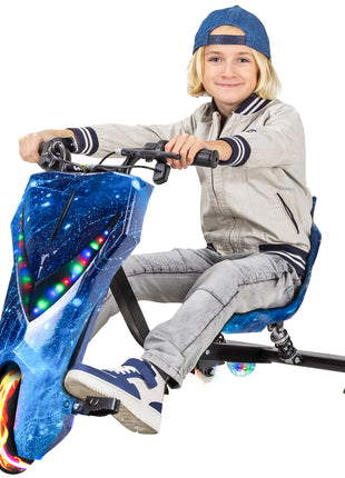 Drift trike galaxy blauw