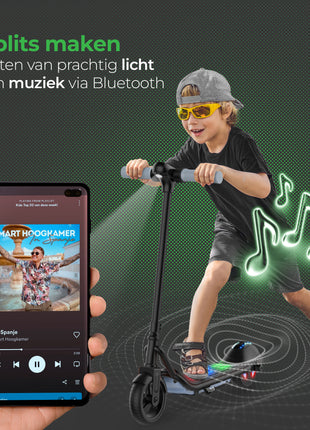 Stay-on T65 elektrische kinderstep zwart