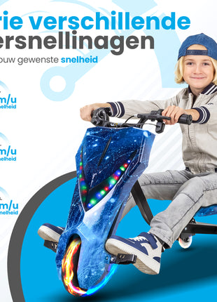 Drift trike galaxy blauw