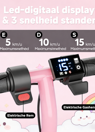 Stay-on LP-65 Roze elektrische kinderstep