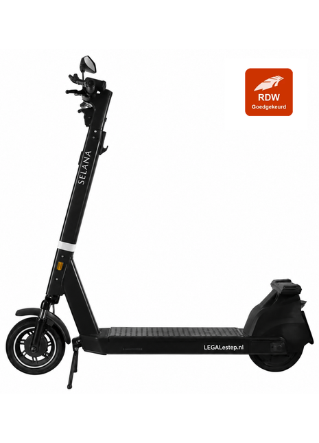 SELANA Alpha Zwart Elektrische Step met Kenteken